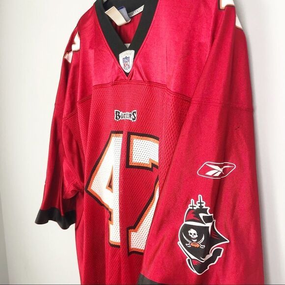 NFL x REEBOK | TAMPA BAY BUCCANEERS #47 Lynch Vintage 2002 Red Jersey Men’s 2XL - Picture 3 of 12